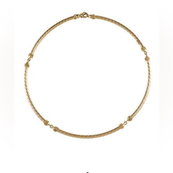 14kt hinged station necklace - Picture 1 of 5